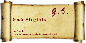 Godó Virgínia névjegykártya